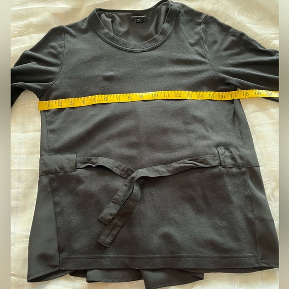 Club Monaco Women’s S/P Black 3/4 Sleeve U-Nexk Dress Top - Picture 5 of 12
